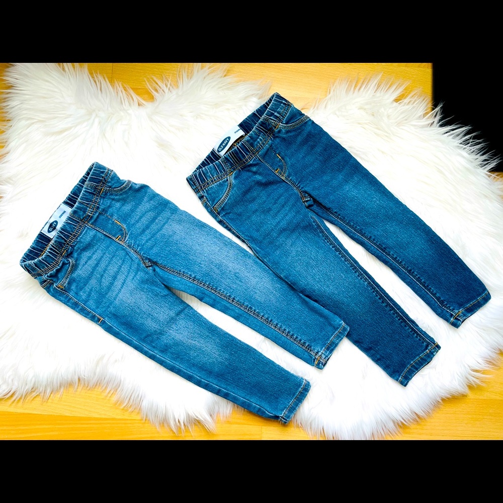Old navy 2 pairs of blue Jeggings Jeans 3T girls.